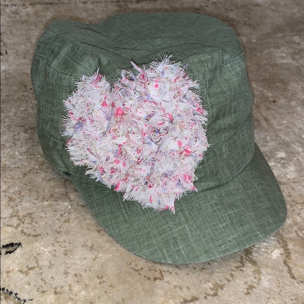 COPY - Elastafit army green hat with rag tied heart